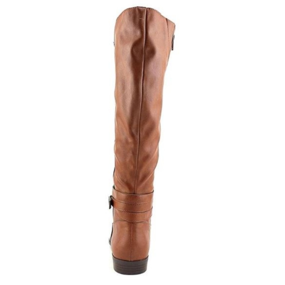 Style Co Fridaa Boots Barrel Brown Back Heel Strap Zipper Women Size 9 - Picture 3 of 6